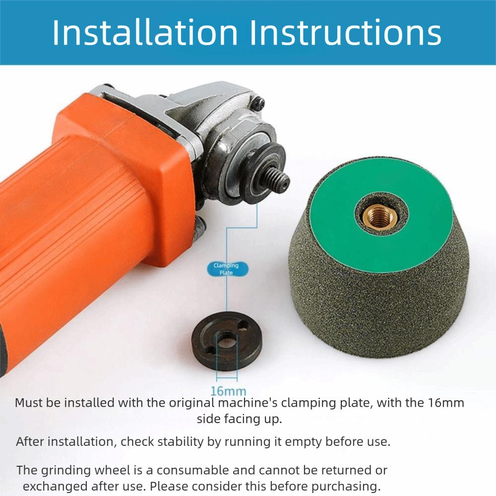 Silicon Carbide Cup Grinder Accessories Horn Type Polishing Tools Sharpening Stone Granite Cement