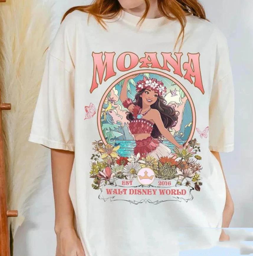 Funny Moana 2 Movie Floral Tshirt S