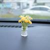 Creative Mini Simulation Sunflower Car Interior Center Console Decoration Crafts Cute Sweet Car Interior Accessories Gifts