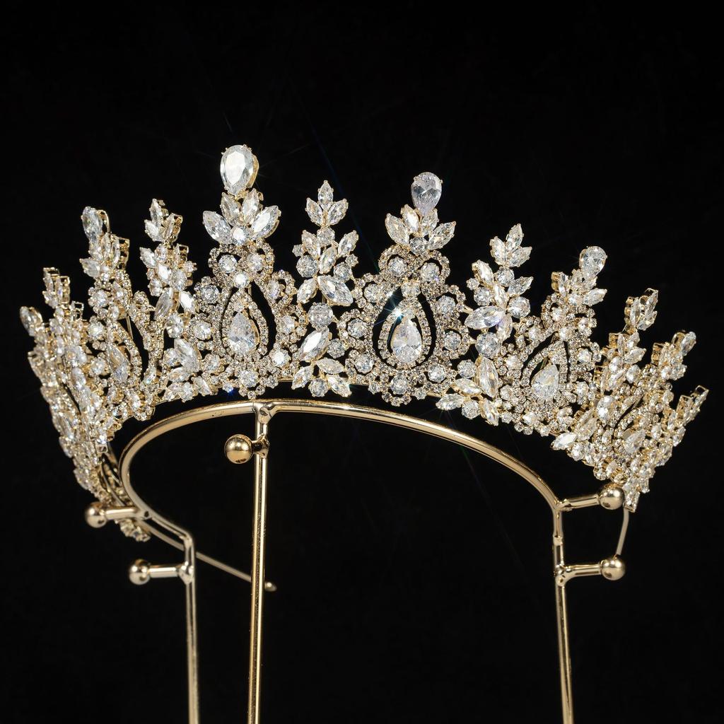 Hot Sale Yiwu Market Bridal Crown Zircon Diamond Hair Accessories Wreaths & Tiaras for Wedding Bride & Girl Direct from China