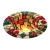 Winter Festive Room Accent Christmas Round Rug, 3D Illusion Mat, Holiday Carpet, Soft Gnome Deer Party Floor Decoration Santa House Rug for