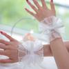 Sweet Wrist Cuffs Bowknot Lace Sleeves Cosplay Accessories Girl Cute Bracelet Hand Ornament Detachable Shirt Decorative Cuffs