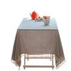 Fabric Tablecloth Nordic Style Cotton Linen Tassel Table Cloth Coffee Cover Dining Room