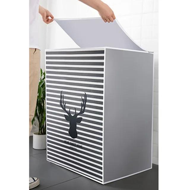 Housse pour machine à laver à chargement frontal pour tambour PEVA Protection solaire Anti-poussière Housse protectrice Machine à laver automatique Ménage