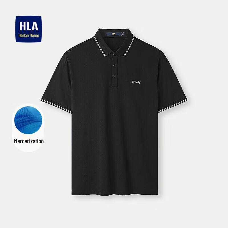 HLA Men s Breathable Mercerized Cotton Polo Shirt S