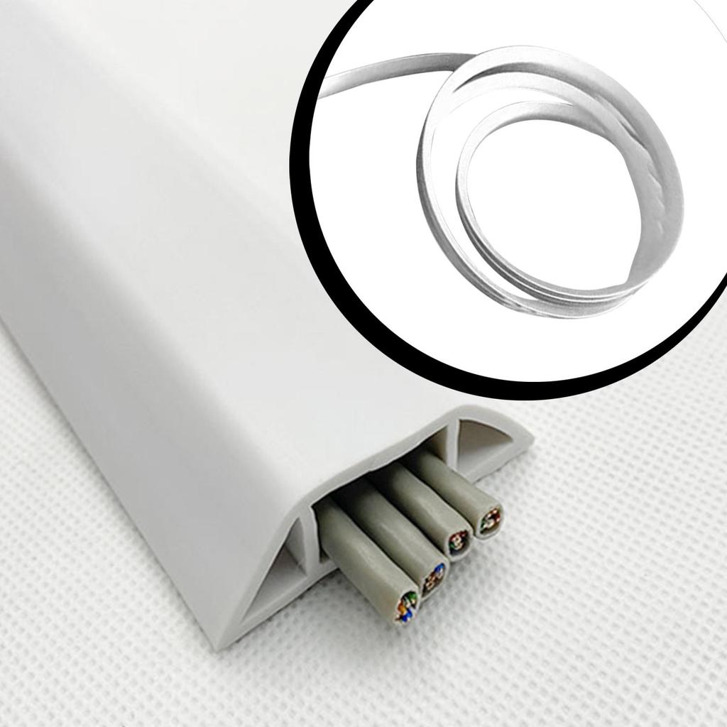 Floor Cable Cover PVC Anti-extrusion Cord Protector Self-Adhesive Power Cable Protector Cable Cover Hider Covers Wire Organizer