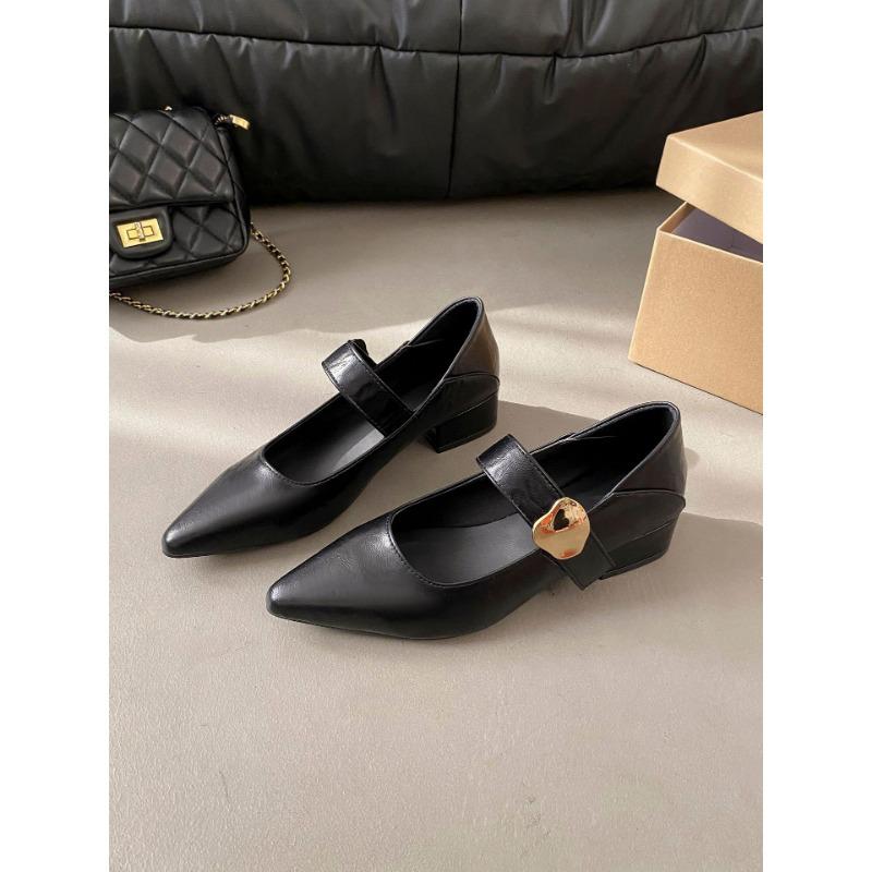 Gentle Mary Jane shoes children spring and autumn new pointed head with skirt brown low heel single shoes trendy girl