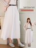 Fresh & Elegant Plus Size A-Line Midi Skirt: Versatile, Flattering Spring Style for Women - Slimming Fit, Covers Flaws