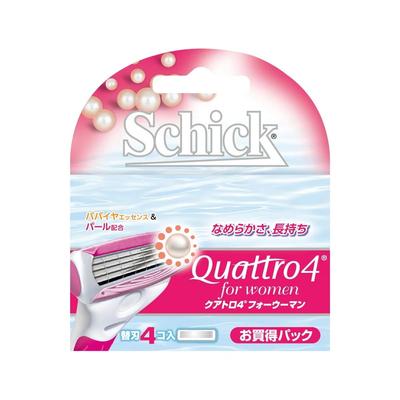 Quattro 4 pro ženy Náhradní hlavice x 3 sady (4 ks)