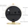 Small Table Clocks, Hongyada Classic Non-Ticking Desk Alarm Clock with Backlight Battery Operated HD Glass for Bedroom Living Room Kitchen Bedside