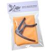 Phoenix Guitar Capo 3-Piece Set Care Fiber Cloth Safe Secure Folk Electric Acoustic Black