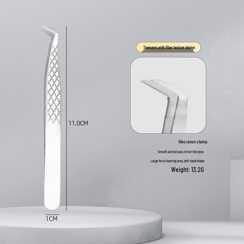 Gold Stainless Steel Precision Eyelash Tweezers for Grafting and Separation