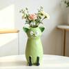 Cross-Border Creative Cat Flower Vase: Fun Eccentric Resin Ornament for Living Room Desktop.