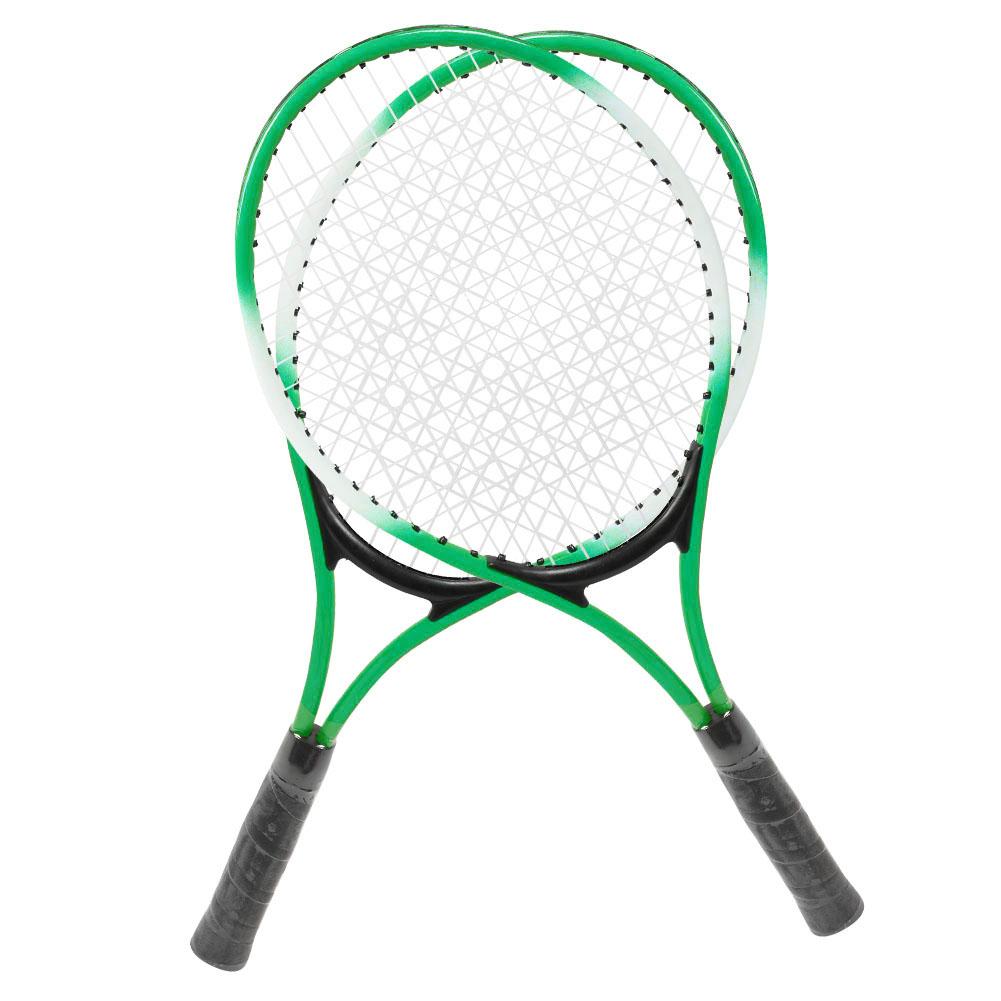 Iron Alloy Children Tennis Racket Beginner Practice Racquet with and Carry Bag(Green)