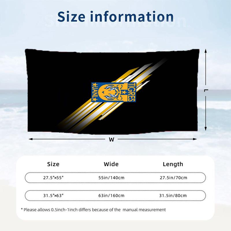 Club Tigres UANL Beach towels also serve as bath towels summer essential a musthave for the outdoors the beach and the pool