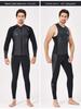 2MM Wetsuit Set: Split Long Sleeve Top & Diving Pants for Cold Protection, Snorkeling, Sailing & Surfing