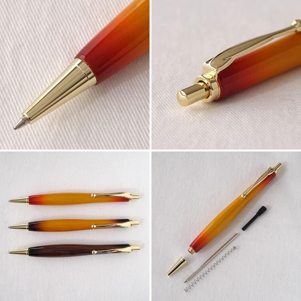 Luminio Wooden Ballpoint Easy to Write Sunburst Rare Made in Handcrafted by 4C Refills with Jetstream Prime (Luminio) Pen, Oil-Based, 0.7mm,