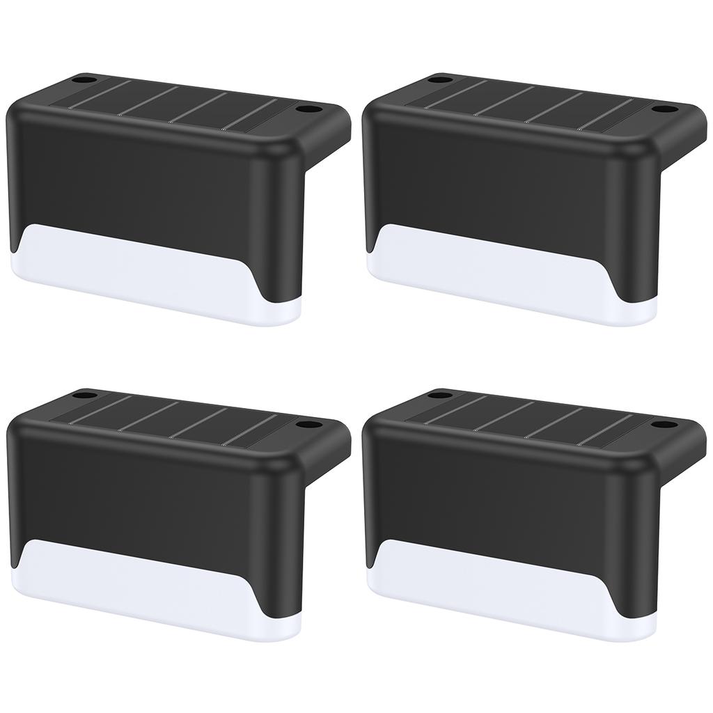 LED Solar Lamps Warm White Super Bright Solar Step Lights IP65 Waterproof Outdoor LED Solar Fence Wall Lamp for Patio Garden