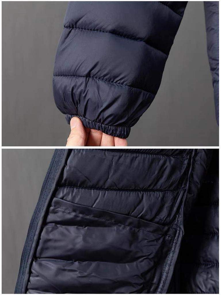 2025 Men's Stand-Collar Down Cotton Jacket: Short, Loose-Fit, Winter Fashion, Casual, Windproof & Warm