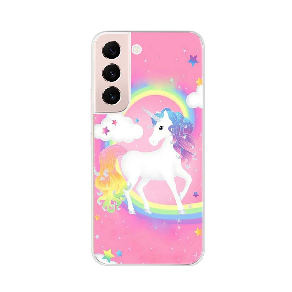 Beautiful Flower Phone Case For Samsung Galaxy S22 Pro S 22 Ultra 5G Case Cute Cat Soft Silicone TPU Cover For Samsung S22 22Pro