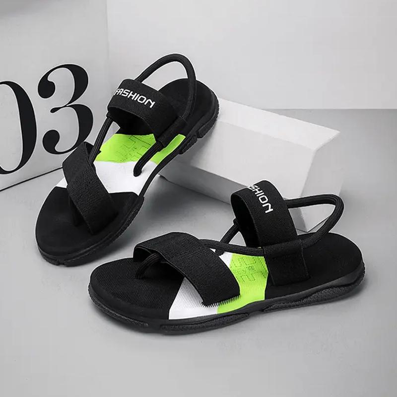 Men's Mixed Color Clip Foot Sandals Fashion Casual Sports Comfortable Sandals Soft Breathable Cool Anti Skid Outdoor Footwear