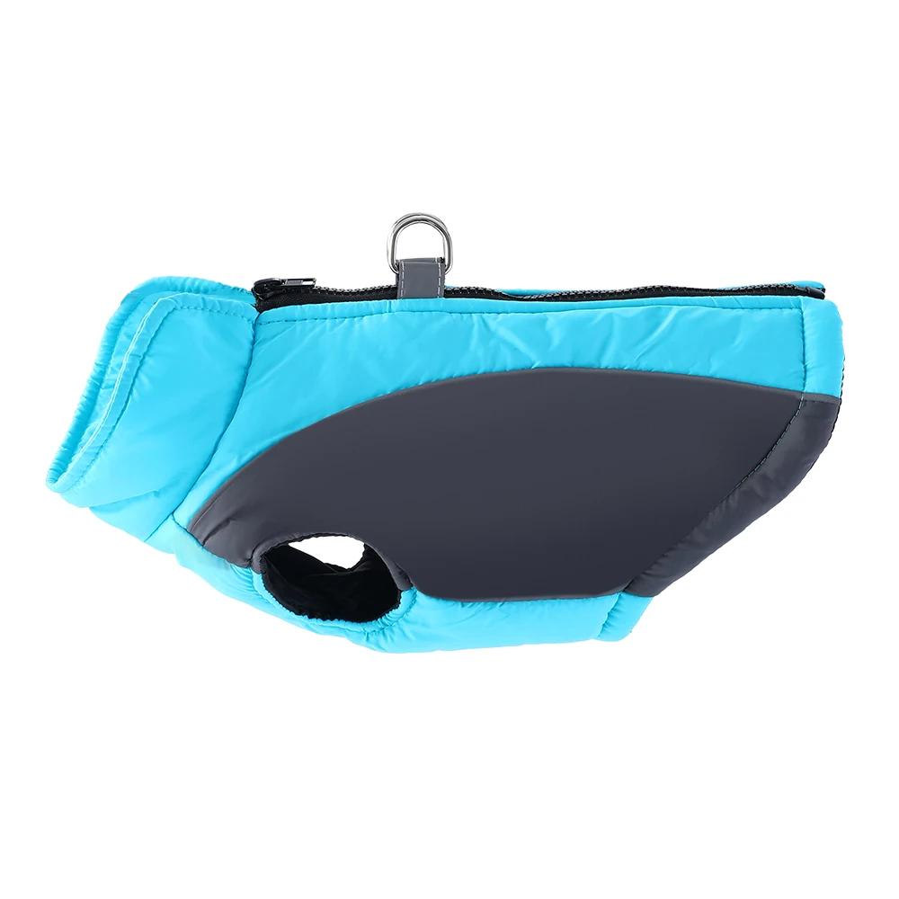 

Теплый костюм для питомца Зимний светоотражающий жилет-пальто для маленькой собаки кошки Уютная водонепроницаемая одежда с D-кольцом Французский бульдог Комбинезон XS синий