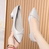pointed single shoes for women, new in spring and autumn, comfortable soft soles for leather shoes, women's shoes for work and work shoes
