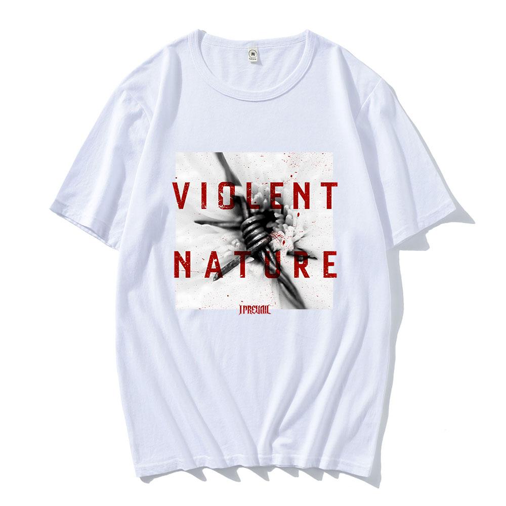 VIOLENT NATURE ALBUM COVER T-SHIRT Rockband I Prevail Punk T-Shirt Kurzarm Baumwolle Lockeres T-Shirt Grafik-Kleidung Tees