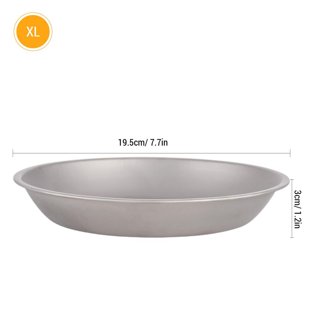 5 τεμ. Υπαίθρια Πιάτα Τιτανίου Επιτραπέζια Σκεύη Καμπινγκ Στρογγυλό Πιάτο Φρούτων Τιτανίου για Μπάρμπεκιου Πεζοπορία Πικνίκ