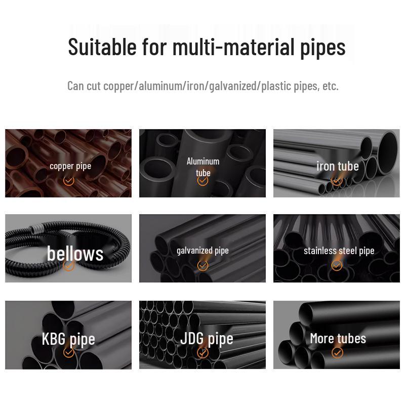 Pipe Cutter: Bearing Type for PVC, Stainless Steel, Copper - Manual, Durable Design