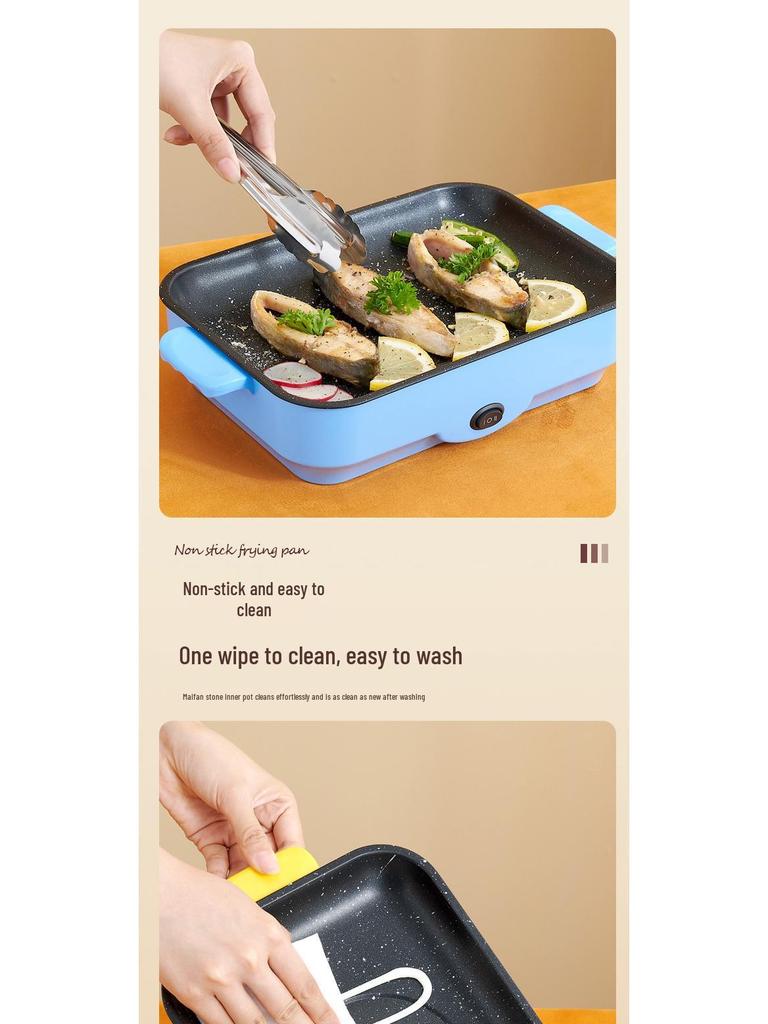 Multifunctional Electric Grill: BBQ, Griddle, Shabu-Shabu, & Fish Roaster