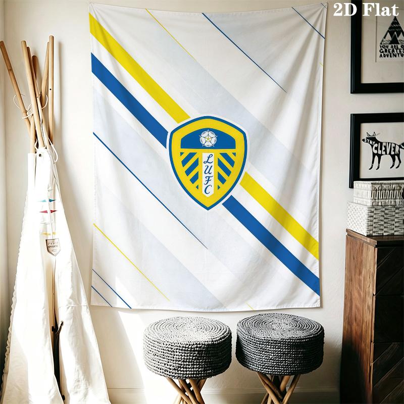 Leeds United Wall Tapestry Aesthetic Wall Hanging Printed Fabric Blanket Decorative Tapestries for Bedroom Living Room Home Decor
