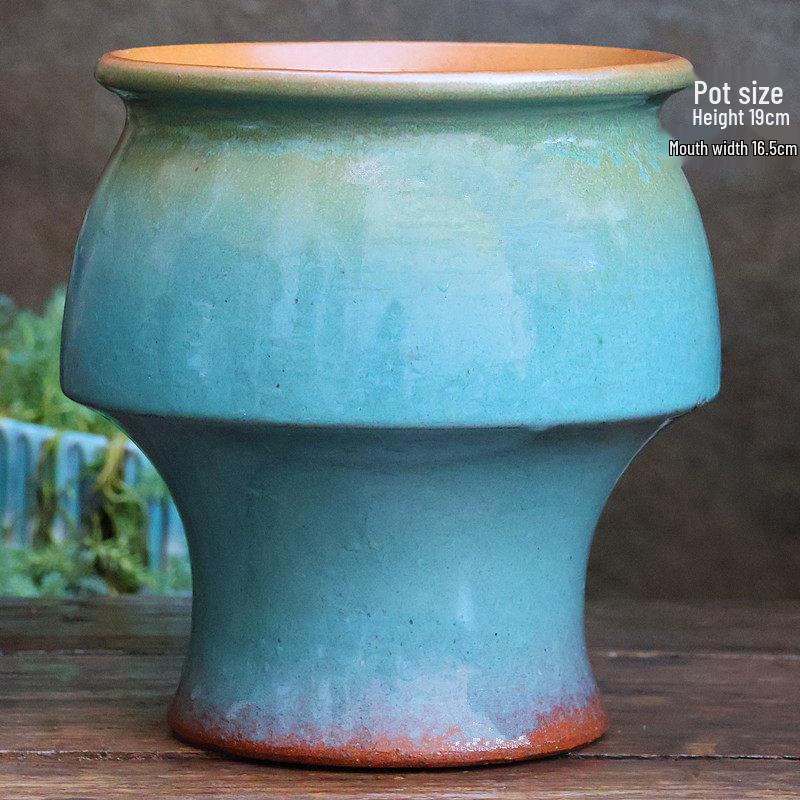 Handmade Coarse Ceramic Succulent Planter, Orchid Breathable Zisha Pot, Old Tree Design, Tall Rose Pot.