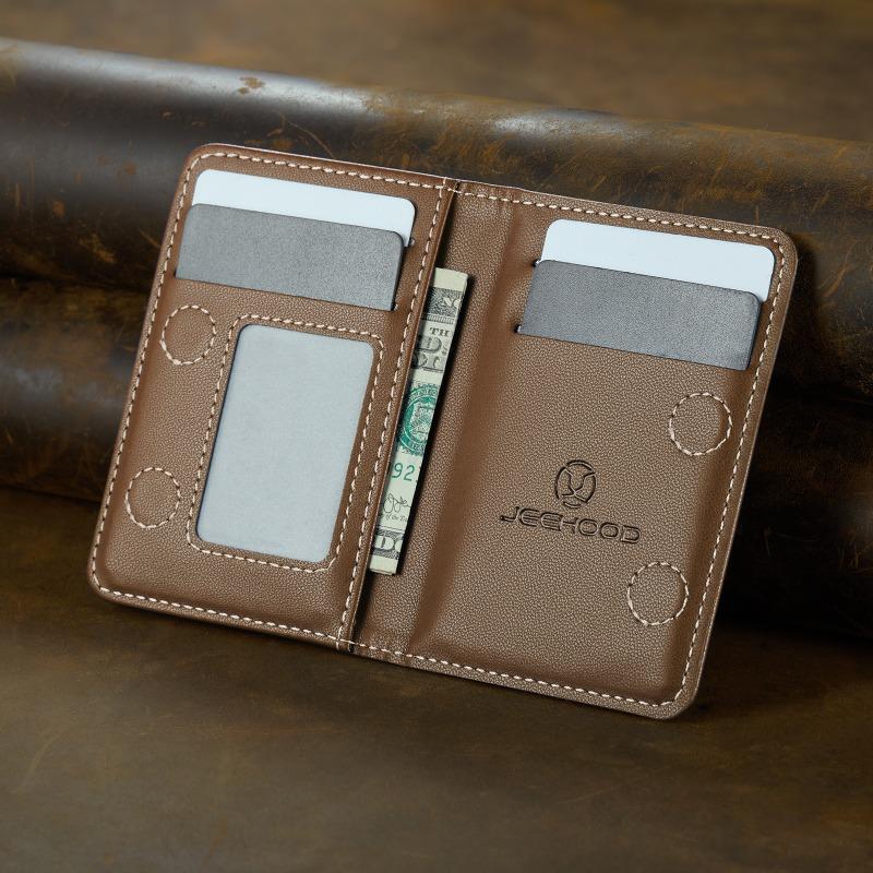 Leather PU Mobile Phone Magnetic Card Holder Card Holder Magnetic Ring