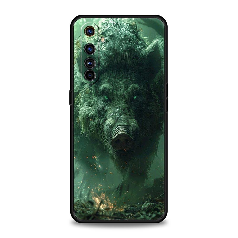 Wild Boar Case For Realme C67 C63 C55 C53 C35 C25 C21 GT 2 3 5 6 10 11 12 13 Pro Plus 5G Soft TPU Phone Cover Fundas Capas Bags