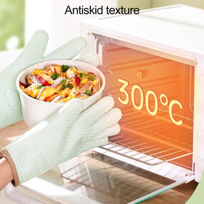 Guanto da forno ultra spesso, resistente al calore, riutilizzabile, antiscivolo, in silicone, facile da pulire, antiscottatura, resistente alle alte temperature