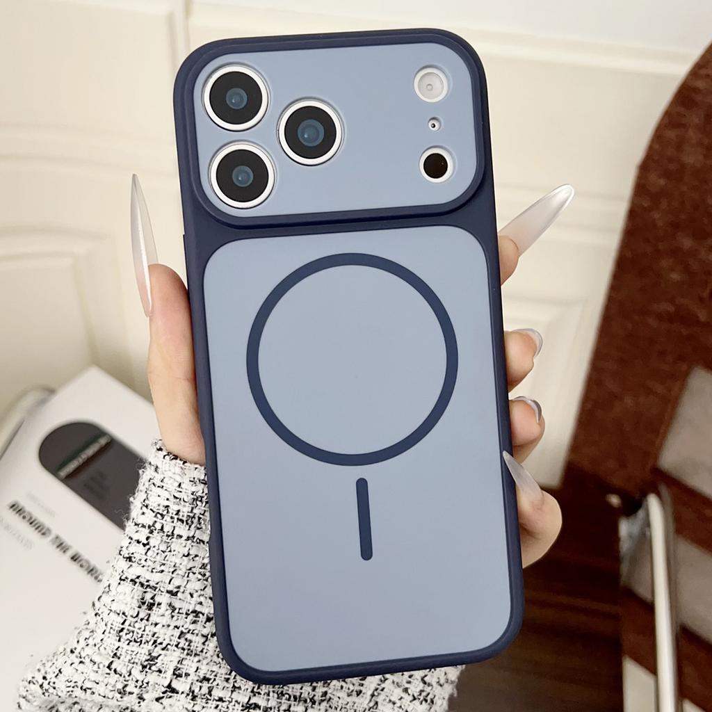 For iPhone 17 Pro Max Case Compatible with MagSafe Dual Color Skin Touch TPU PC Shockproof Phone Cover