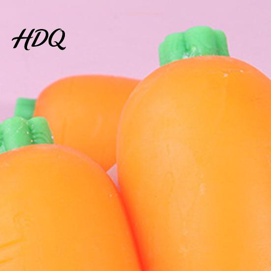 Vegetable Sensory Toy 1/2/3Pcs Simulated Carrot Squeeze Soft Stretchy Stress Relief Shape Students Office Workers Anti-anxiety Gift TPR Ball