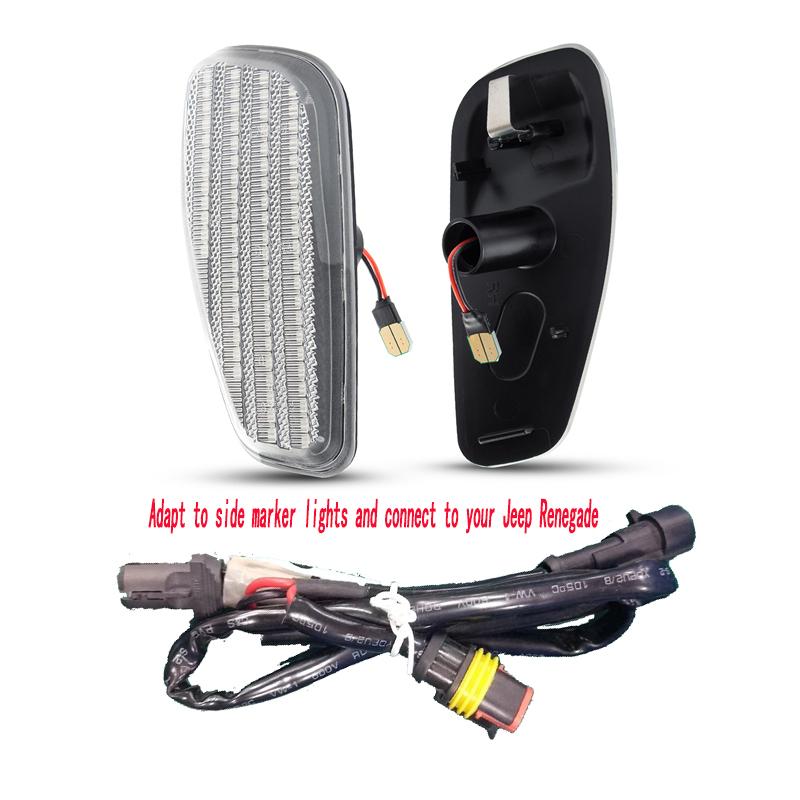 For Jeep Renegade 2015-2023 Led Side Marker Light Wire Cable (Only Fit for Left Hand Drive Car)