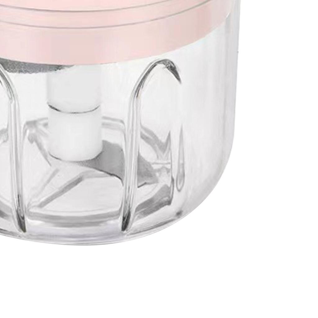 Electric Garlic Chopper 250ml Cordless Operation Multifunctional Detachable Mini Food Chopper for Ginger Onion Pink