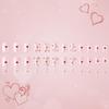 24 Pcs Short False Nail Love Heart Full Cover Stick on Nail Valentines Day Artificial Nail Press On Nail for Women