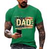 Men's Short Sleeve T Shirt Loose Fit Casual Daily Wear Patriotic Flag Print Dad Graphic Tee for Summer