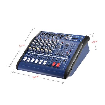 6 Kanäle Digital Mic Line Audio Mischpult Power Mixer Verstärker mit 48V Phantomspeisung USB/