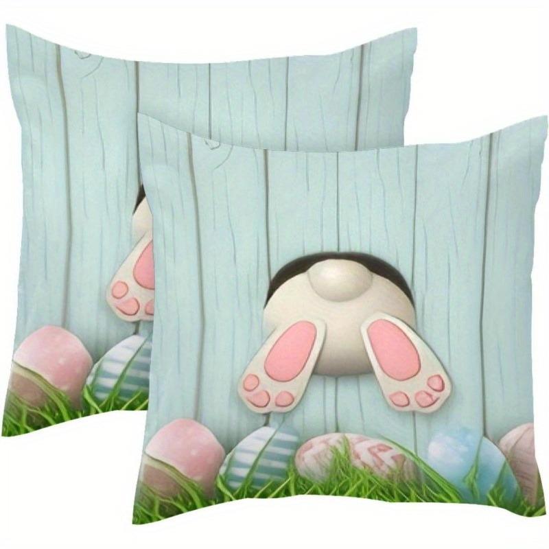 2 шт. Наволочка квадратная с дизайном Пасхальный кролик и яйцо 40x40cm/16x16inch
