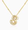 LT-12056 Stainless Steel 18K Gold Balloon Letter Necklace Silver Bubbles 26 English Alphabet Pendants Jewelry
