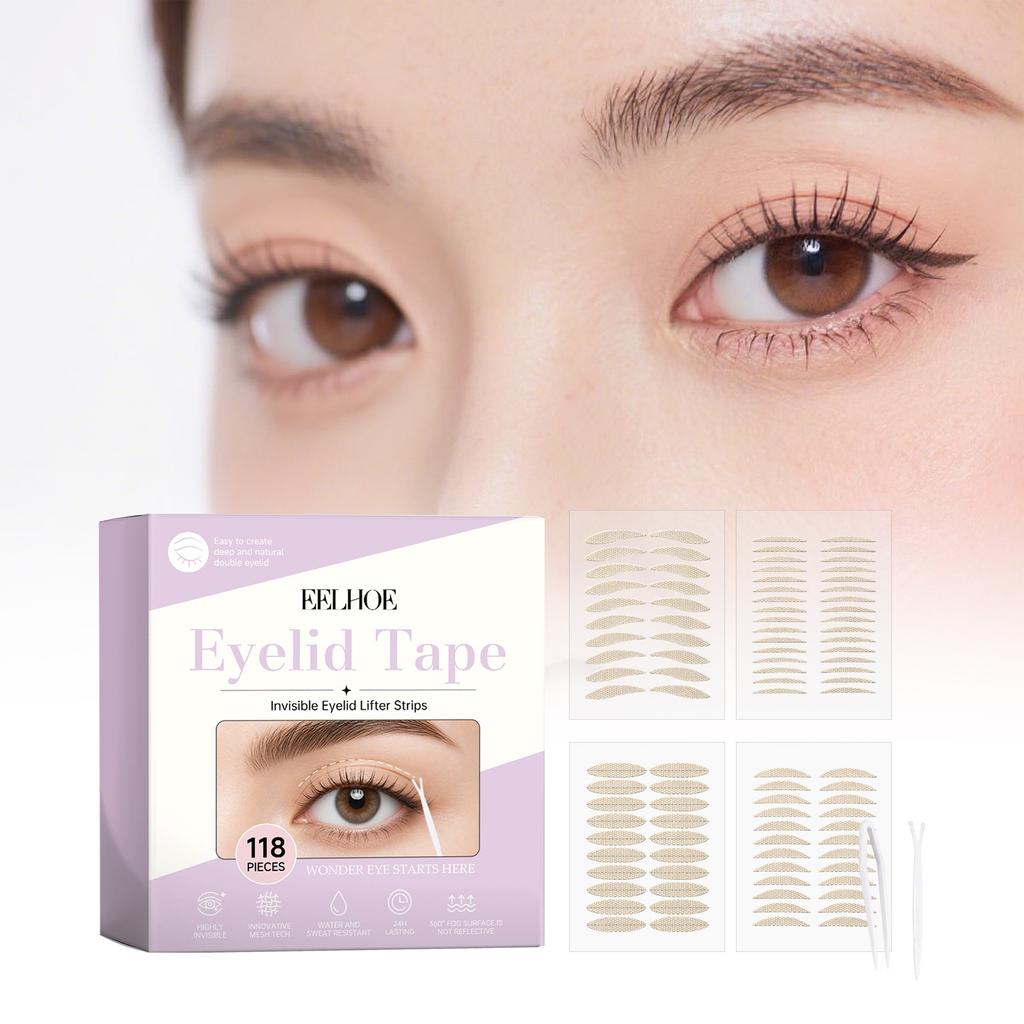 EELHOE Invisible Eyelid Tape Set Natural Hidden Fit Eye Lift Tape Non-Falling Shaping Adjust Eye Shape 