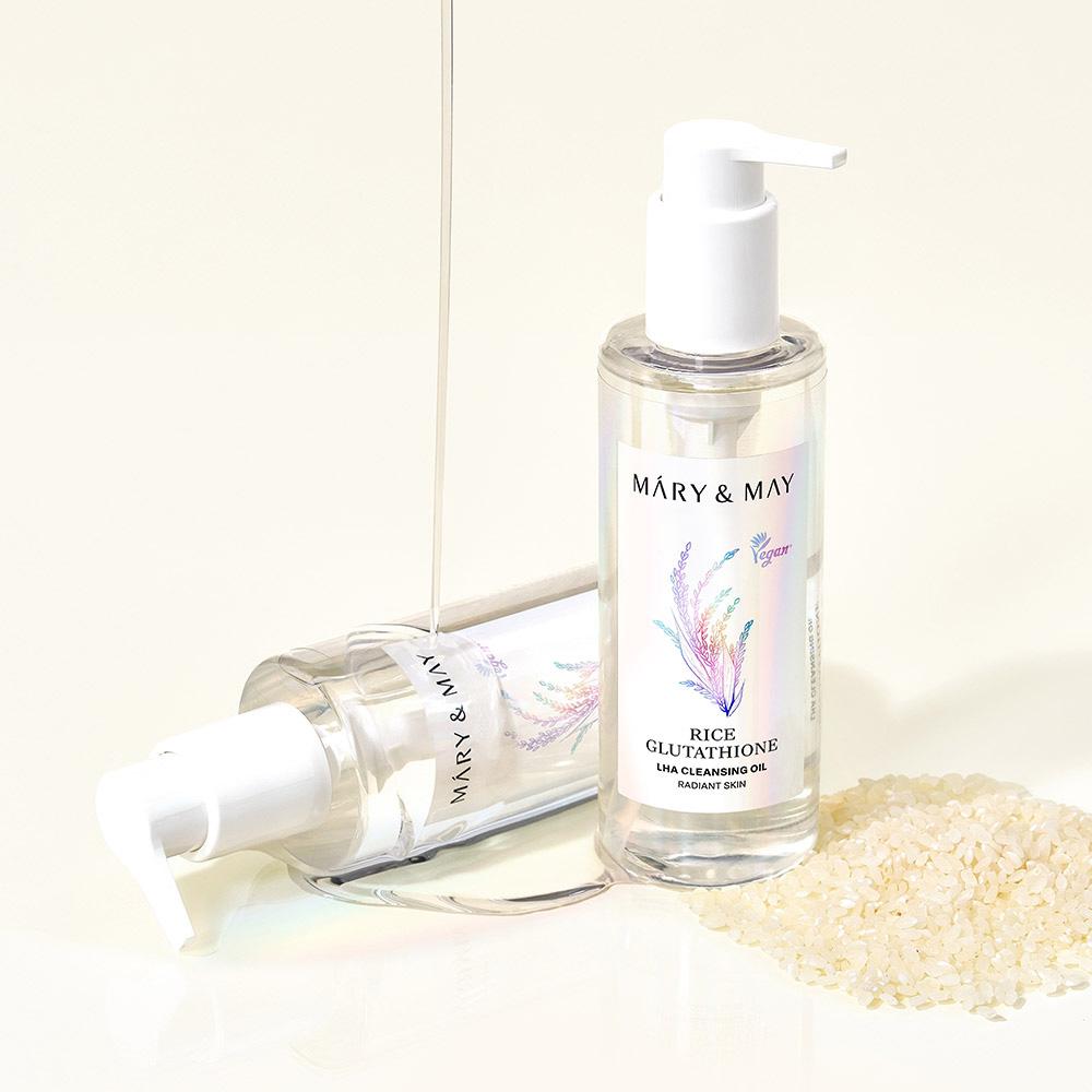 Mary&May Rice Glutathione LHA Cleansing Oil 200ml - Deep Purify Clean, Korean