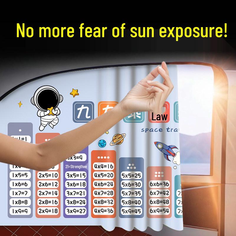 Children's Car Interior Sunshade Curtains for Rear Window