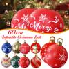 60CM Christmas Inflatable Ball Inflated Toy Ball Xmas Tree Decorative Ball Porch Courtyard Ornaments New Year Christmas Gift