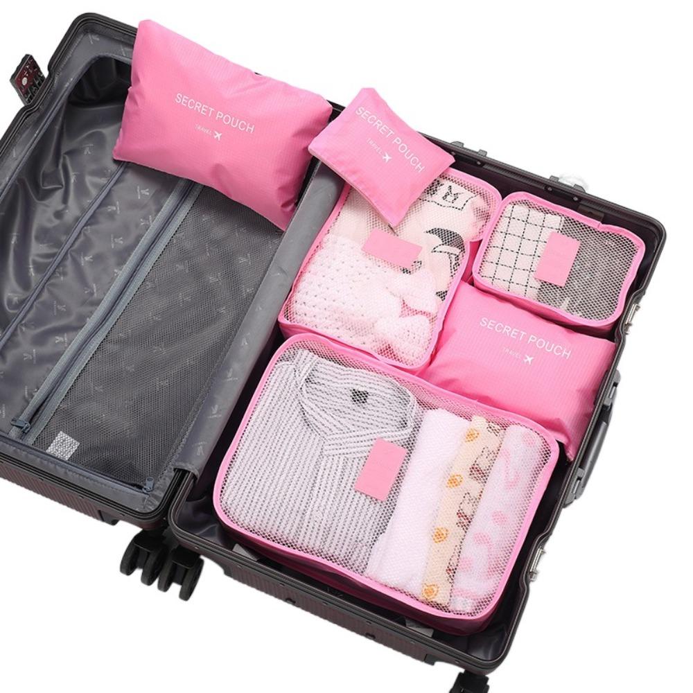 6 ks/sada Skládací cestovní úložná taška Sada Úspora místa Venkovní balicí organizér Venkovní